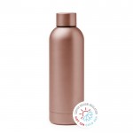 Botella térmica de acero inoxidable con acabado brillante 550ml color oro rosa primera vista de uso