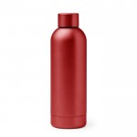 Botella térmica de acero inoxidable con acabado brillante 550ml color rojo segunda vista