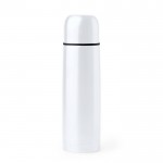 Termo de acero inoxidable con acabado brillante 500ml color blanco segunda vista