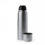Termo de acero inoxidable con acabado brillante 500ml color plateado vista detalle 1