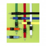 Lanyard de poliéster con mosquetón y llavero en varios colores primera vista
