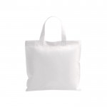 Bolsa sin tejer de asas cortas 80 g/m2 color blanco