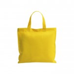 Bolsa sin tejer de asas cortas 80 g/m2 color amarillo