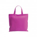 Bolsa sin tejer de asas cortas 80 g/m2 color fucsia