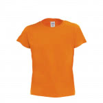 Camisetas infantiles con logo color naranja