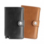 Cartera de cuero sintético con tarjetero automático con RFID