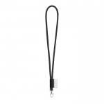 Lanyard personalizado tubular color negro