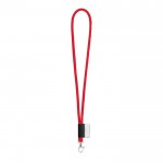 Lanyard personalizado tubular color rojo