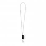 Lanyard personalizado tubular color blanco