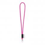 Lanyard personalizado tubular color rosa