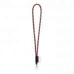 Lanyards impresos de forma tubular color rojo