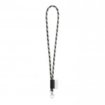 Lanyards impresos de forma tubular color gris