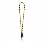 Lanyards impresos de forma tubular color amarillo