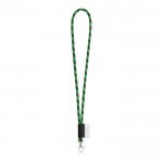 Lanyards impresos de forma tubular color verde