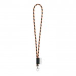 Lanyards impresos de forma tubular color naranja