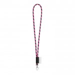 Lanyards impresos de forma tubular color rosa