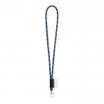 Lanyards impresos de forma tubular color azul real