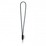 Lanyard cilíndrico de color oscuro azul