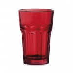 Vaso de cristal de colores de color rojo