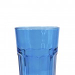 Vaso de cristal de colores de color azul tercera vista