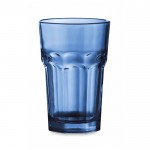 Vaso de cristal de colores de color azul