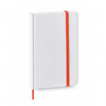 Libreta pequeña blanca A6 personalizable color rojo