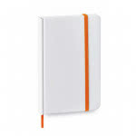 Libreta pequeña blanca A6 personalizable color naranja