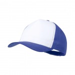 Gorra poliéster con frontal blanco color azul