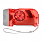 Linterna de plástico dinamo con 2 luces LED y pilas incluidas color rojo primera vista