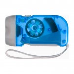 Linterna de plástico dinamo con 2 luces LED y pilas incluidas color azul primera vista