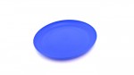 Clásico frisbee de plástico para aire libre en varios colores color azul cuarta vista