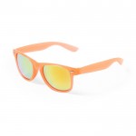 Gafas de sol con diseño en colores translúcidos y lentes espejados color naranja primera vista