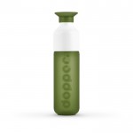Botella reutilizable personalizada Dopper color verde oscuro primera vista