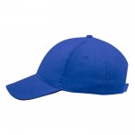 Gorra de algodón peinado de 6 paneles con detalle en la visera cuarta vista