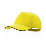 Gorras publicitarias algodón peinado con detalle en negro color amarillo