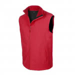 Chalecos softshell con logo color rojo