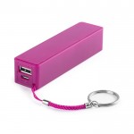 Batería externa personalizable de 2200mAh color fucsia