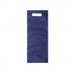 Bolsa non-woven para botella de vino color azul marino