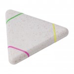 Marcador triangular de paja de trigo con 3 colores distintos color multicolor segunda vista