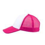 Gorra de poliéster estilo trucker de 5 paneles con cierre ajustable octava vista