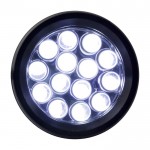 Linterna de aluminio y caucho con 14 LED y pilas incluidas color negro cuarta vista