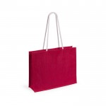 Bolsa de yute en color color rojo