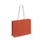 Bolsa de yute en color color naranja