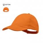 Gorra de 6 paneles de algodón peinado con cierre de velcro