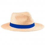 Sombrero de papel con cinta interior ajustable color azul real primera vista