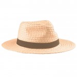 Sombrero de papel con cinta interior ajustable color marrón primera vista