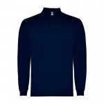 Polo de poliéster y algodón de manga larga 220 g/m2 Roly Direct Carpe color azul marino segunda vista