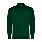 Polo de poliéster y algodón de manga larga 220 g/m2 Roly Direct Carpe color verde botella segunda vista
