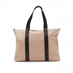 Bolso ligero de PU con cierre de cremallera color beige