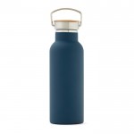Botella de acero inoxidable de gran duración color azul